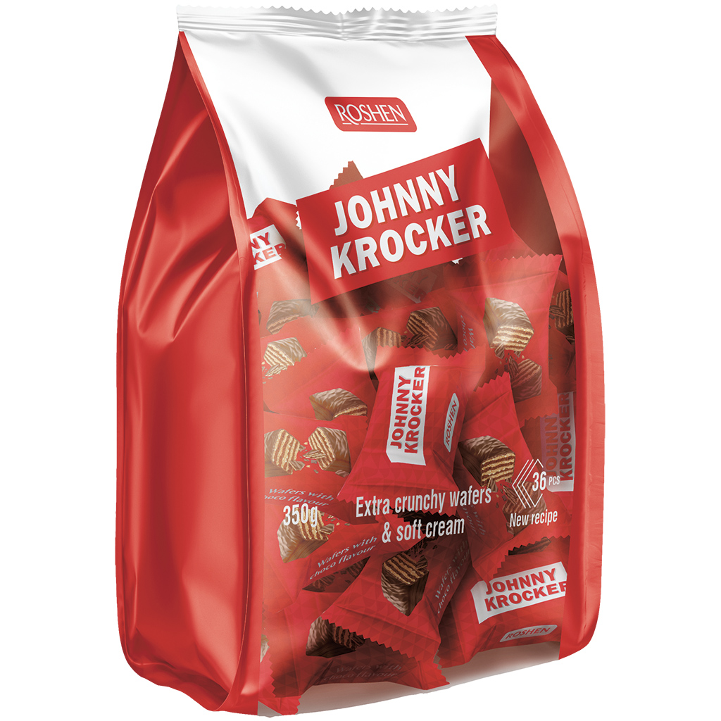 "Johnny Krocker choco" Вафли c начинкой с какао, в какаосоде