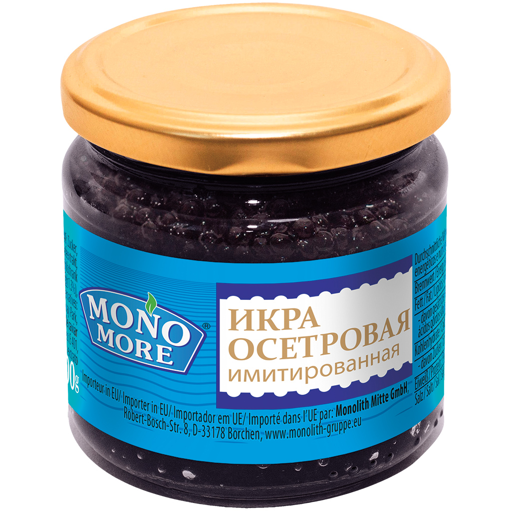 "MONO MORE" Störkaviar - Imitatie van visbouillon en alginaathuid