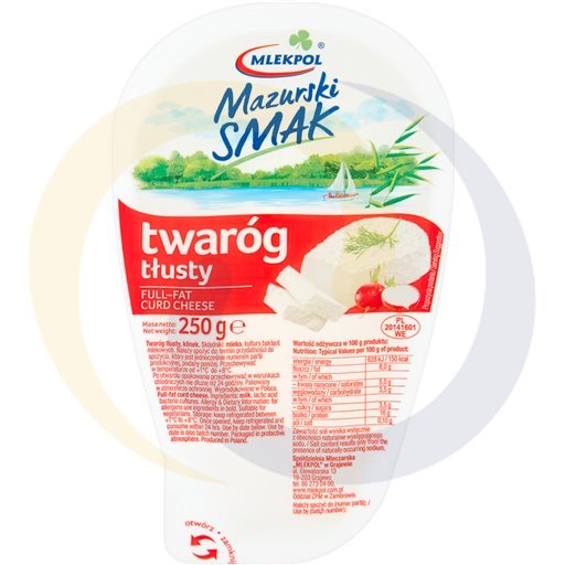 Mlekpol Mazurski Smak Volle Vet Kwark 250 g