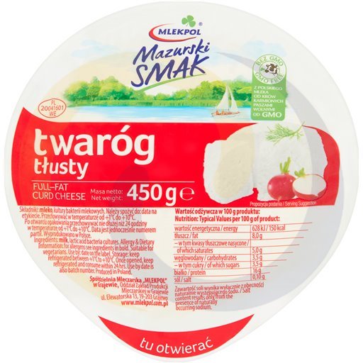 Mlekpol Mazurski Smak Volle Kwark 450 g