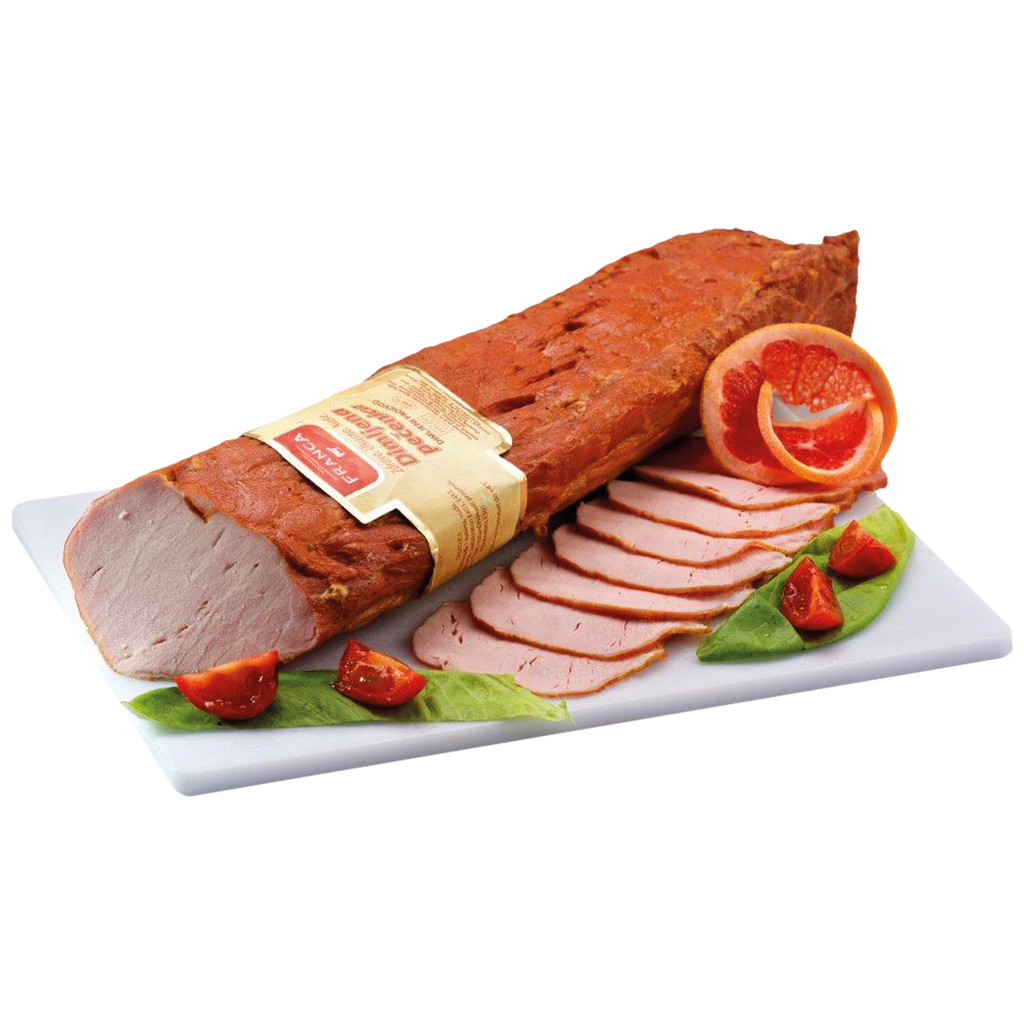 Zwevend varkensfilet, gezout, gegaard en gerookt