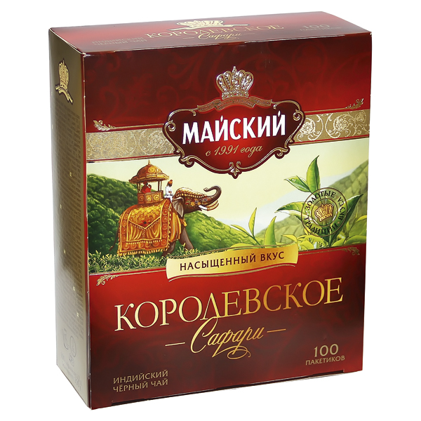 Zwarte Indiase thee "Korolewskoje Safari" 100Btl.
