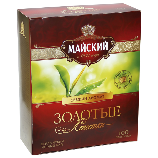 Zwarte ceylonthee "Solotije Lepestki" 100 st.