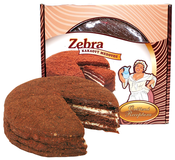 Taart "Zebra" met roomvulling