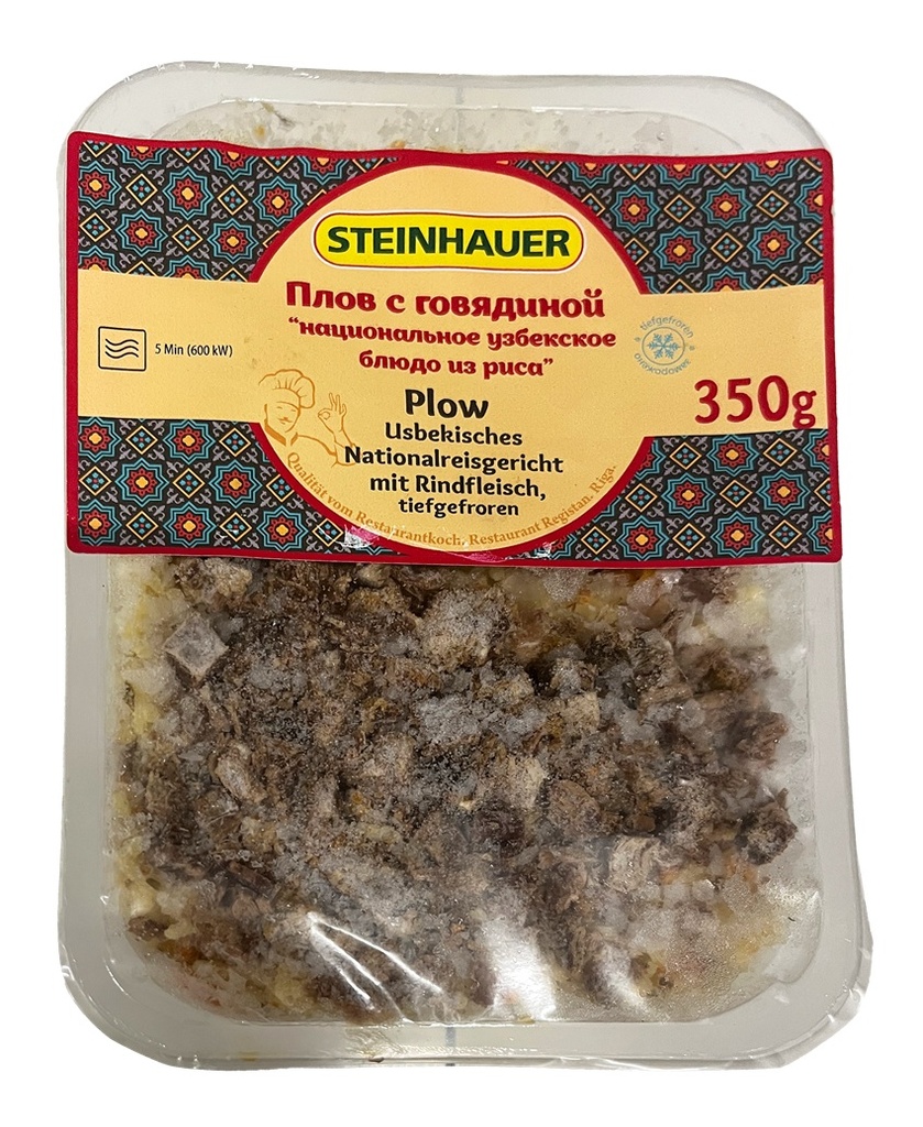 Ploeg – Oezbeekse nationale rijstgerecht met rundvlees, diep