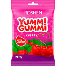 Roshen Yummi Gummi kersensnoepjes 70g