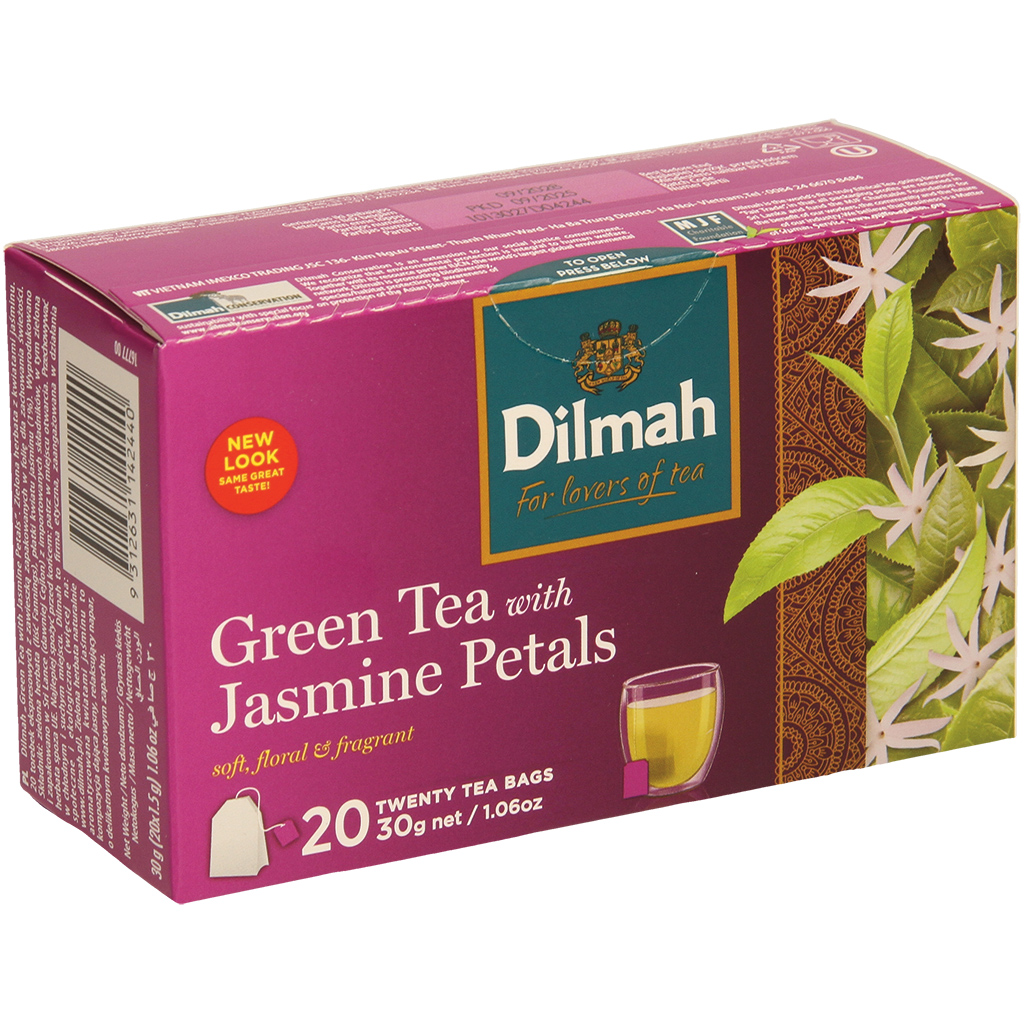 Aromatische groene thee met jasmijnbloemen 20 x 1,5g