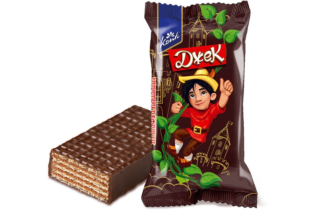 "KONTI" Waferriegel "Dzhek" in chocoladeachtige vetglazuur 2