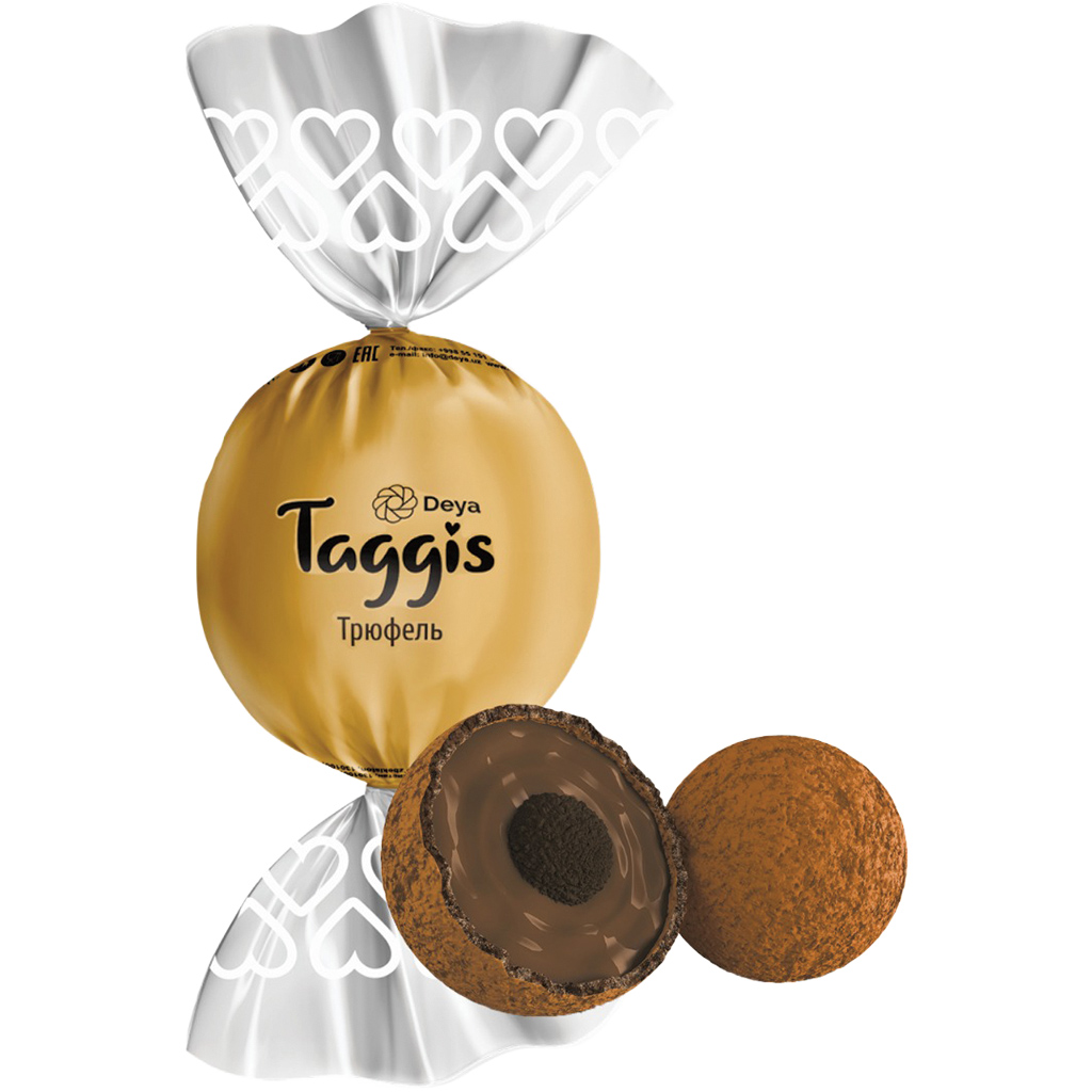 DEYA "Taggis" Confekt met truffelsmaak, met 3% cacaorijst, i
