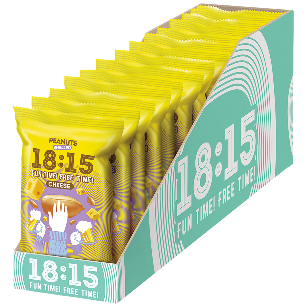 Pinda's gepeld, geroosterd, met Parmezaansmaak.