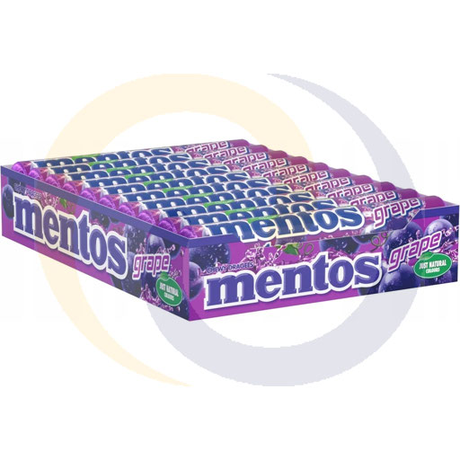 Mentos виноградные конфеты 37,5 г/20 шт/16 дисков Van Melle