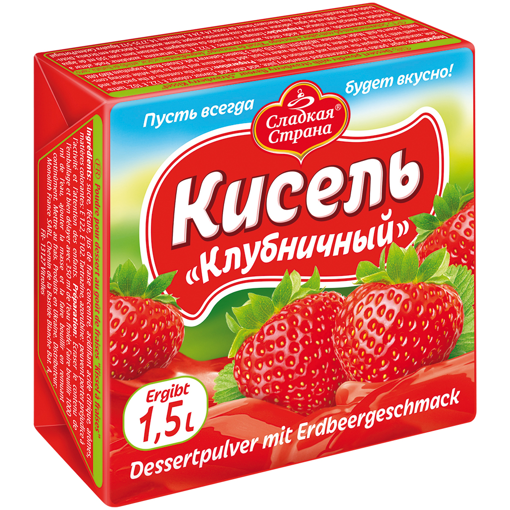 Dessertpoeder met aardbeiensmaak