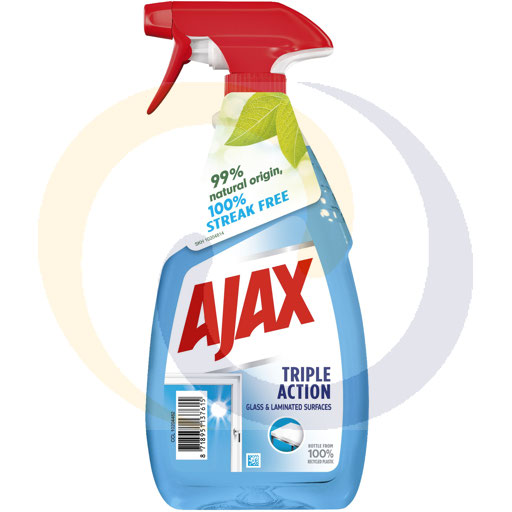 Ajax Drievoudige Actie Glasreiniger 0,5l/12stuks
