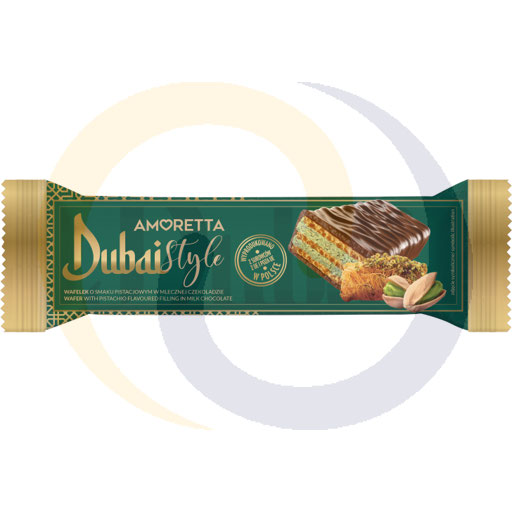 Dubai Style wafel pistache melkchocolade 40g/36st Mieszko
