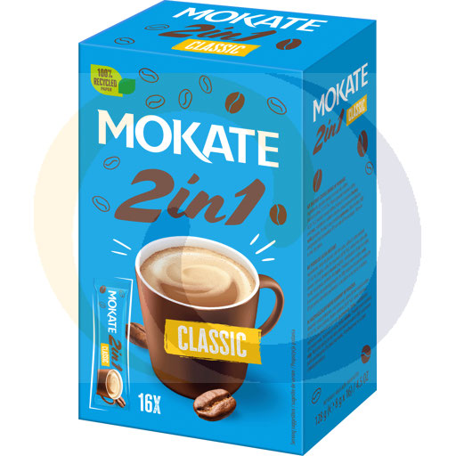 Koffie 2in1 Classic stick DOOS 8.0g/16st/8dis Mokate