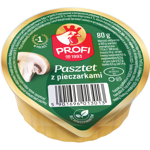 Свиная и куриная паштета с грибами 80г/28шт Профи