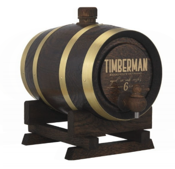 Debowa Whisky Timberman 3Y 40% 1l Barrel Gold Rings
