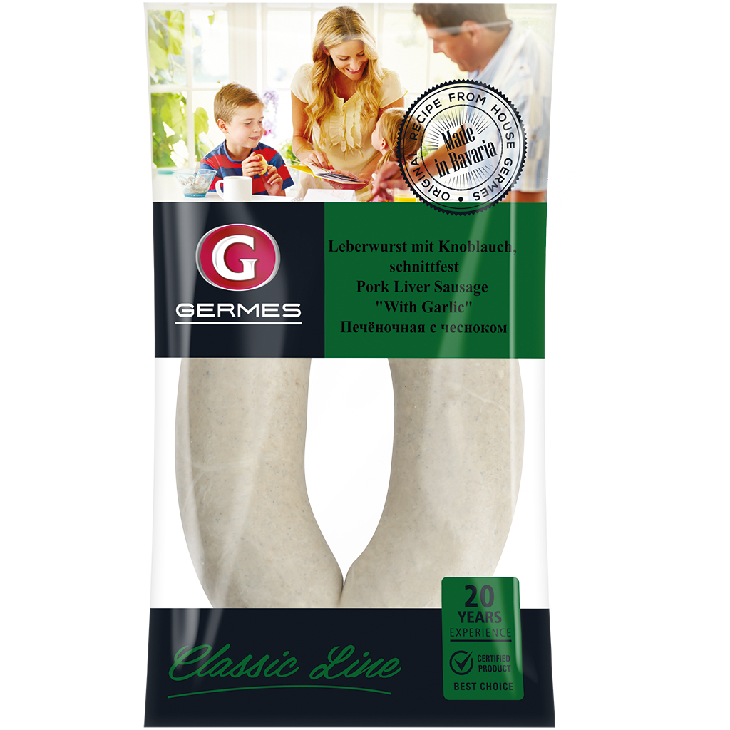 Leverworst "Petschonotschnaja s tschesnokom" met knoflook, s