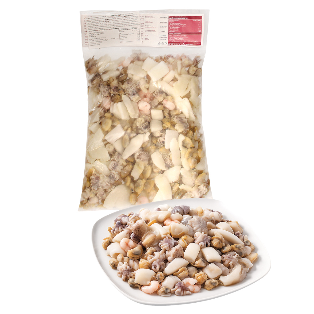 Смесь морепродуктов и продуктов из морепродуктов, глазирован