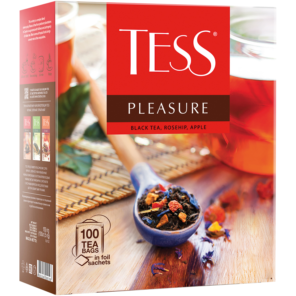 Zwarte thee "Tess Pleasure", gearomatiseerd - tropisch fruit