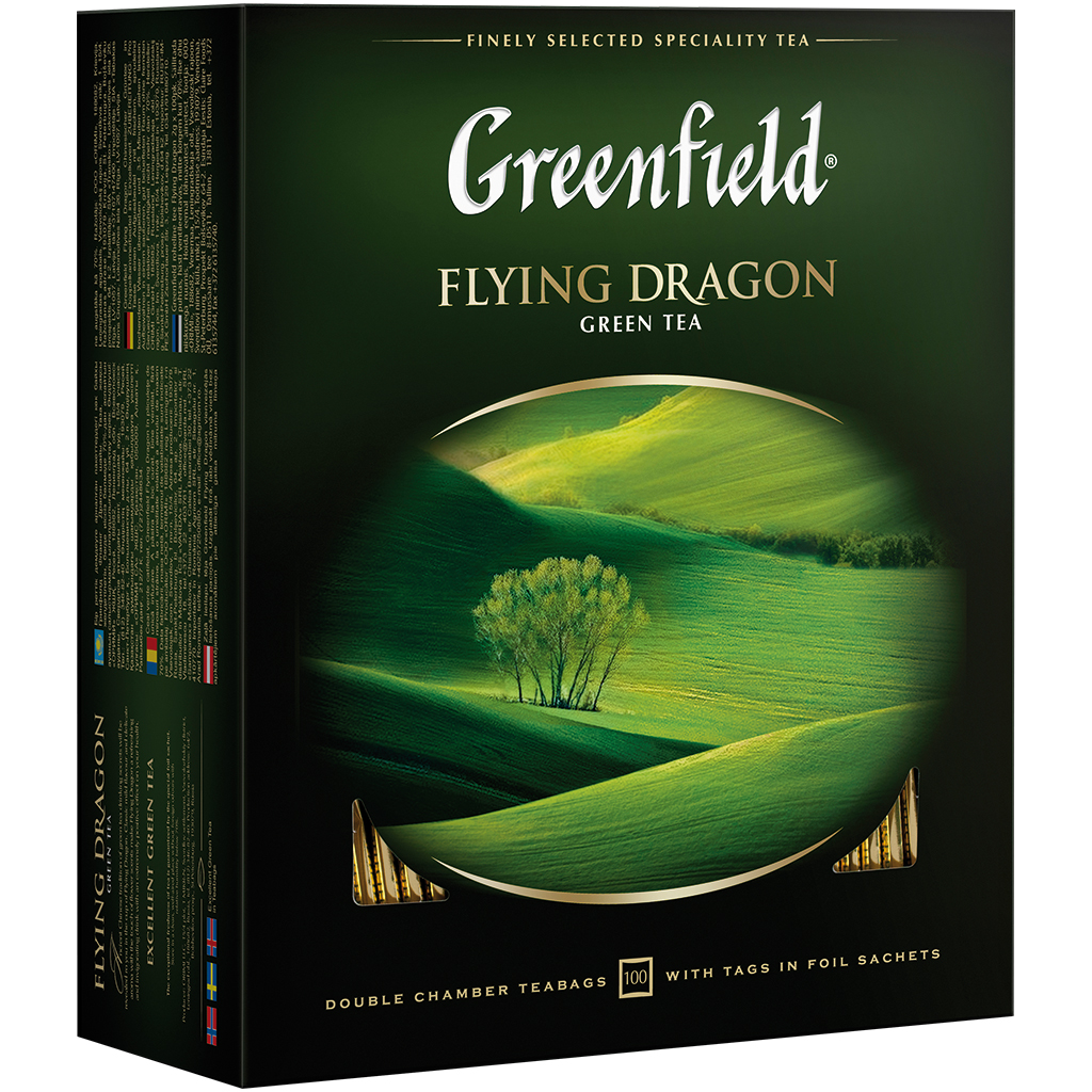 Groene Thee "Greenfield Flying Dragon", in Theezakjes