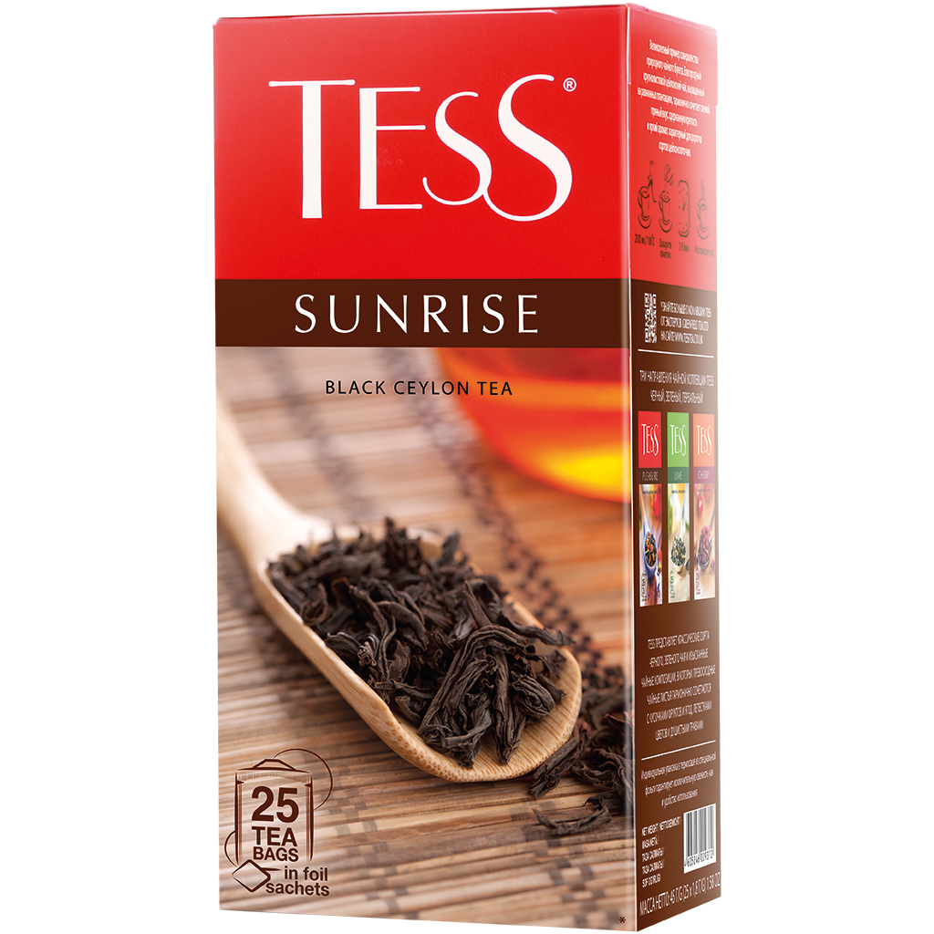 Чай "Tess Sunrise", в пакетиках 25 x 1,8г