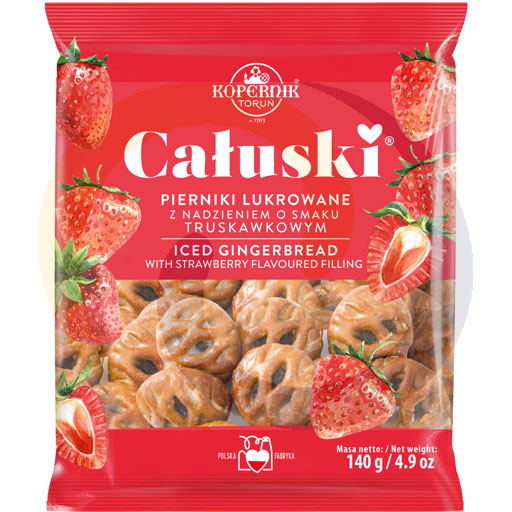 Имбирные пряники с клубникой Całuski 140г/14шт Коперник