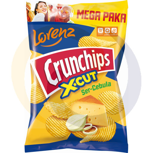 Crunchips X-Cut Kaas en Ui Geribbelde Aardappelchips 200 g