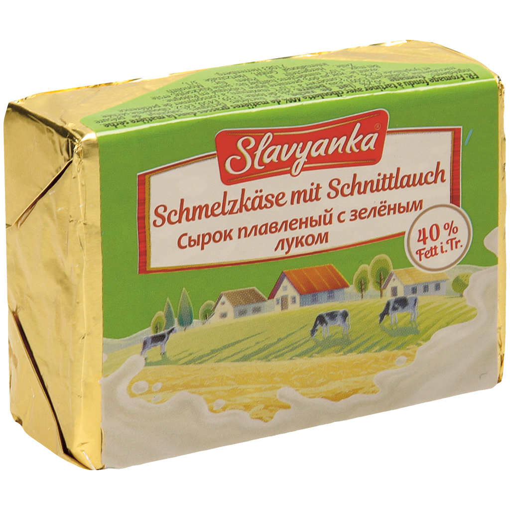 Smeerbare smeltkaas met bieslook, 40% vet i. Tr.