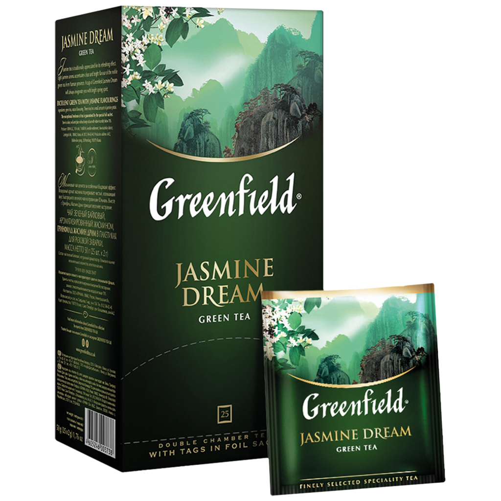 Чай зелёный "Greenfield Jasmine Dream", аромат.-жасмин, 25х2