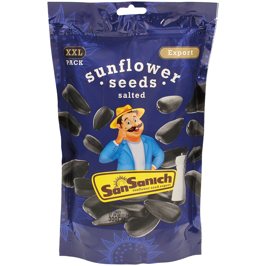 San Sanich - Zonnebloempitten in de schaal, geroosterd en ge