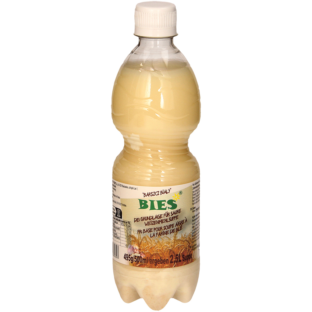 Basis voor zure tarwe-meelsoep "Barszcz bialy"