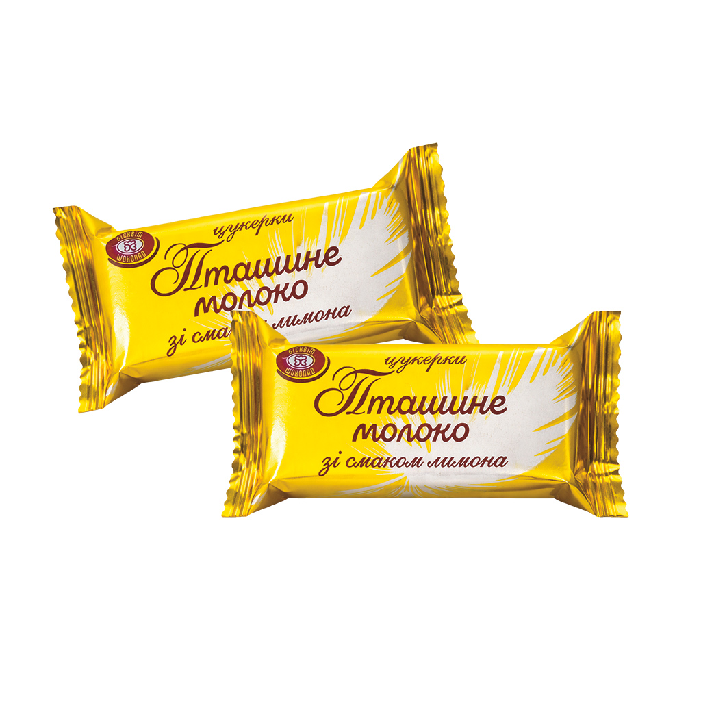 Schuimsuikerbonbons "Ptaschine Moloko" met citroensmaak, in 
