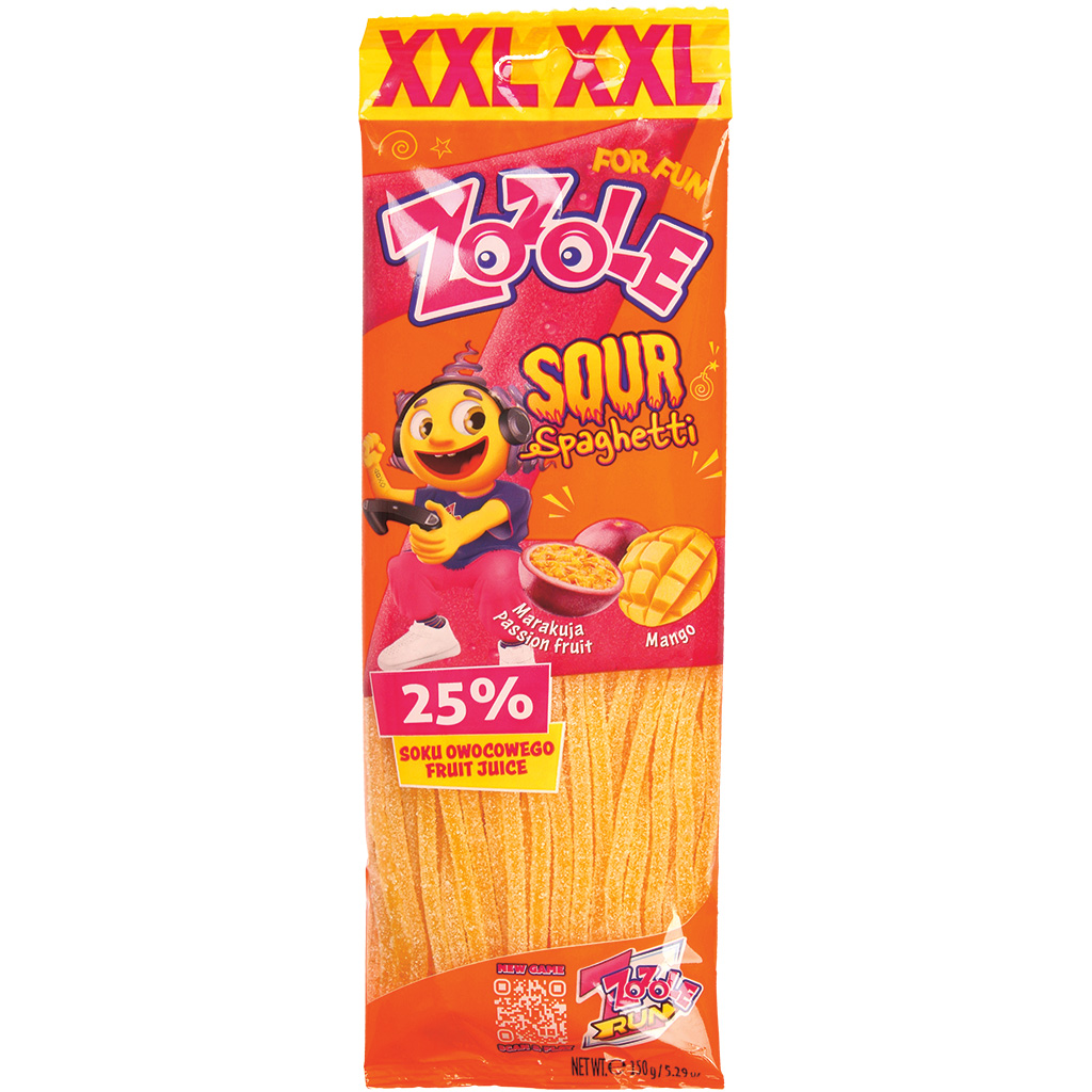 Zozole fruitgummi met mango-maracuja smaak.