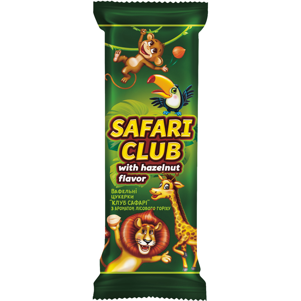 Конфеты "Club Safari" с начинкой со вкусом лесного ореха, в