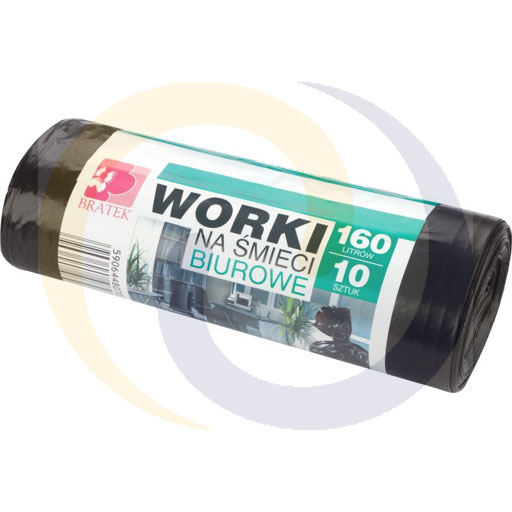 Мусорные пакеты для офиса 160л / 10шт LDPE Bratek