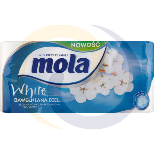 Mola Witte Katoen Witte Toiletpapier 8 Rollen