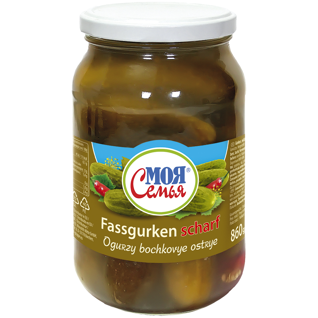 "MOJA SEMJA" Огурцы бочковые, острые
