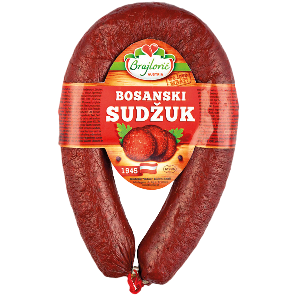 Runder rauwe worst "Bosanski Sudzuk" luchtdroog