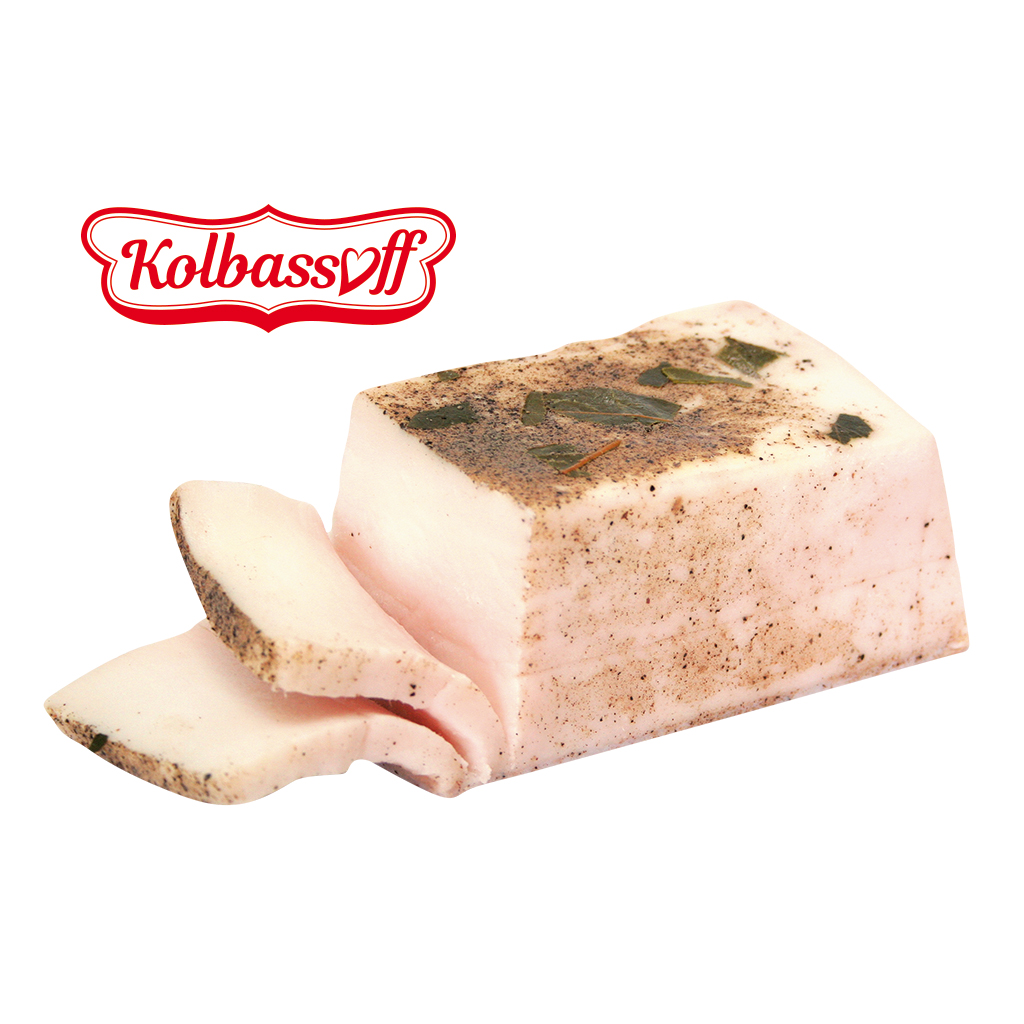 Varkensspek "Chutorskoe" gezouten