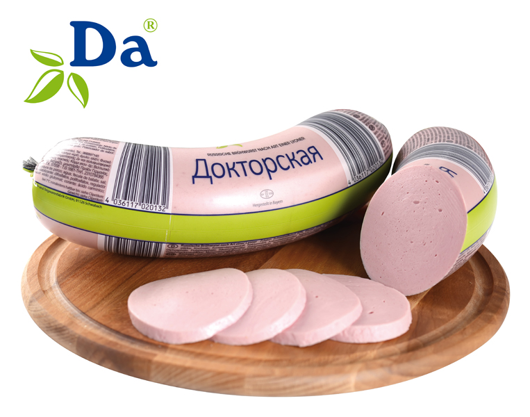 Vleesworst "Doktorskaja Da" eenvoudig met drinkwater en aardappelzetmeel