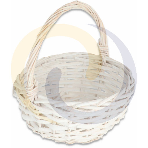 Witte rieten mand CR19102 21x20x20cm