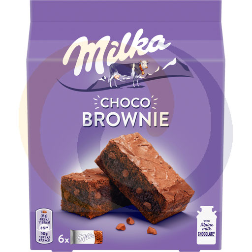 Milka Choco Brownie Cakes met Chocolade en Chocolade Stukjes 150 g (6 x 25 g)