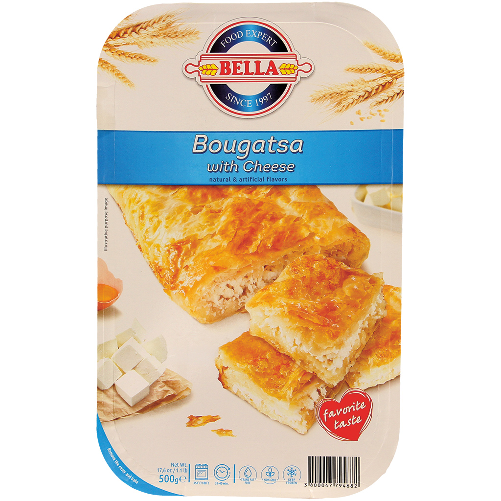 "Bougatsa" Filodeeggebak met vulling van kaas, diepgevroren