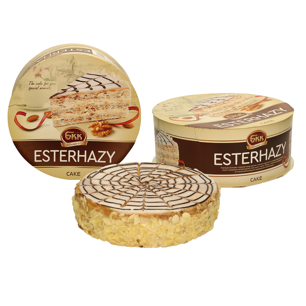 "Esterhazy" Cremetaart met walnoten en amandelen, diepgevroren