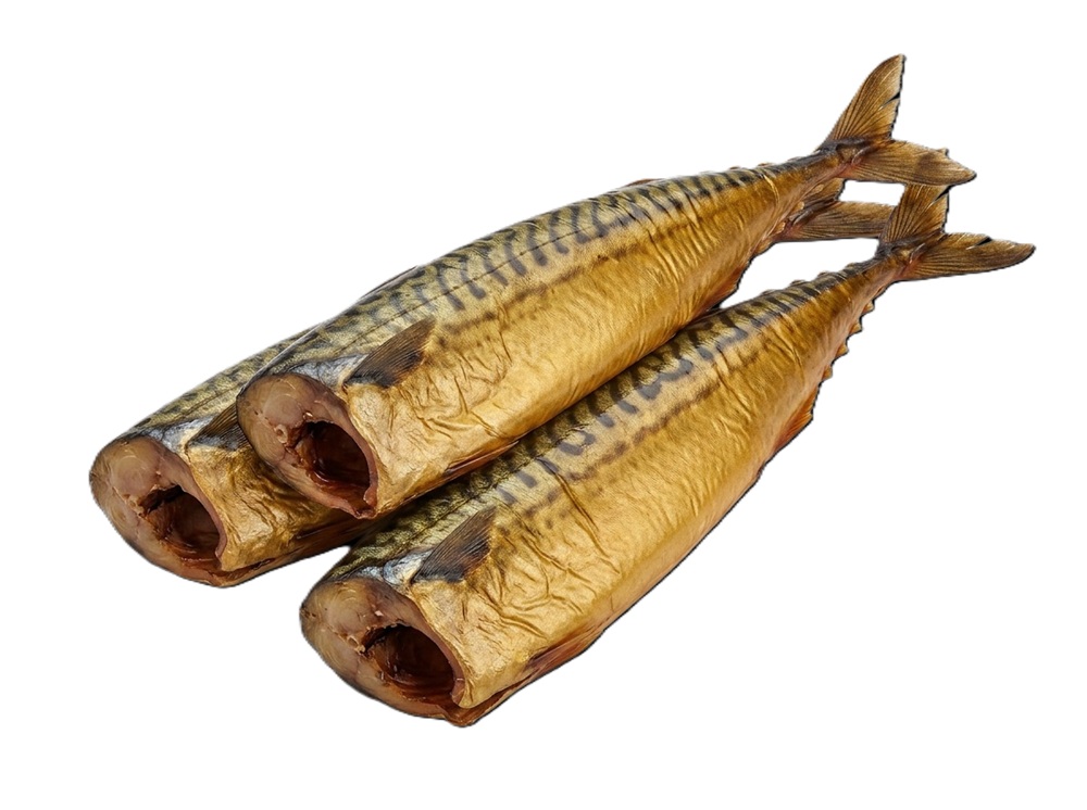 Makreel, zonder kop, schoongemaakt, gezouten en koudgerookt