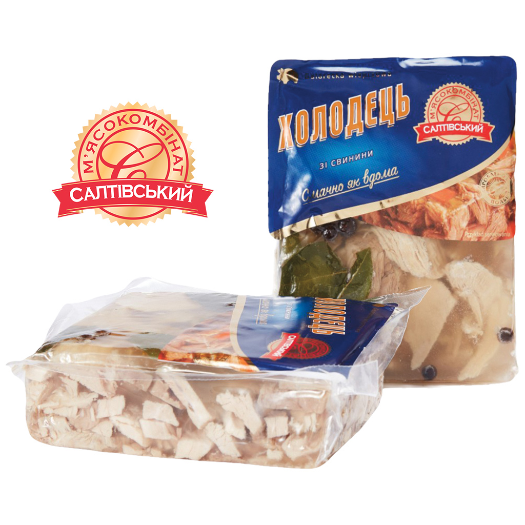 Gelatine, Oekraïense stijl, van varkensvlees, verfijnd met vleesaroma.