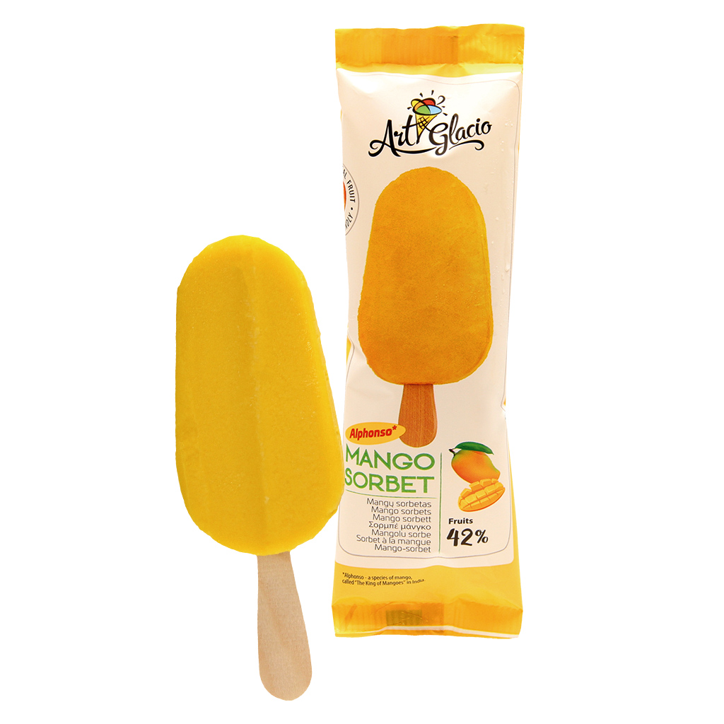 "Alphonso" Mango-Sorbet aan het Stokje