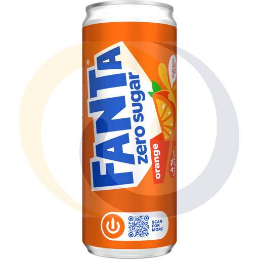 Газированный напиток. Fanta Zero банка 0,33л/24 шт. DRS Coca-Cola