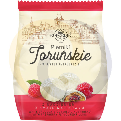 Peperkoekkoekjes in witte chocolade en framboos 150g Kopernik